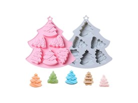 Molde silicona 6 arbolitos Navidad 